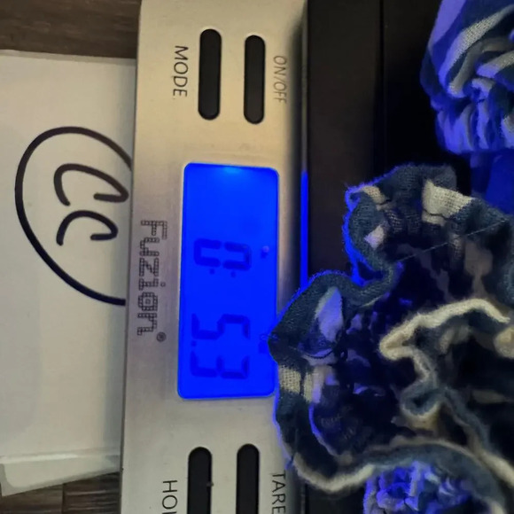 Ava & Viv Womens Cropped Blouse Top 2X Blue Cotton Short Sleeves V-Neck Smocked - Picture 8 of 8